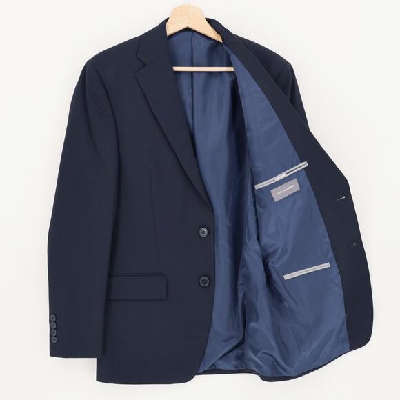 Van Heusen Men's Dark Navy Classic-Fit Formal Single Breast Suit Blazer Size 36R - Picture 7 of 10